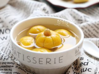 12、南瓜豆沙汤圆,趁热吃最好吃啦~口感超级软糯~