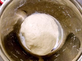 3、香葱鲜肉大包,先用筷子搅拌成絮状再揉成面团，盖湿水不滴水的毛巾发酵至两倍大