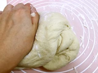 12、香葱鲜肉大包,取出面团揉至光滑