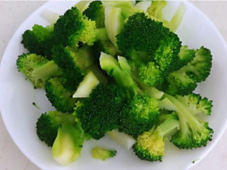 4、西兰花炒牛肉,把焯好的西蓝花捞出来，用冷水过凉，沥干水分