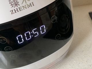 4、奶香红豆小元宵,煮粥模式50分钟