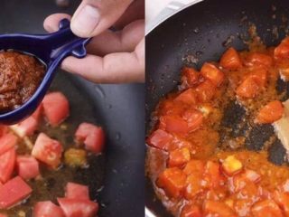 5、一份不正宗的意大利面,但好吃到一人吃三碗!?,加入番茄火锅底料,和腰果酱一起熬成浓稠的番茄酱汁