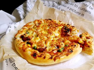 20、鸡肉海鲜披萨,成品