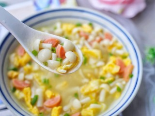 15、白玉菇鸡蛋汤,开喝！