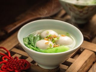 19、咸味汤圆,美味的咸汤圆就做好了。