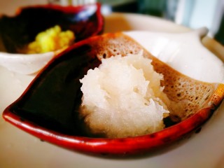 20、日式美食～什锦天妇罗,白萝卜擦成萝卜泥