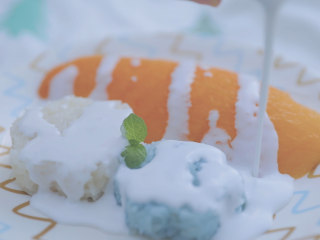 5、泰式料理的3+1种有爱做法「厨娘物语」,芒果糯米饭就做好啦，开吃吧~（吃之前可以再淋上椰浆）