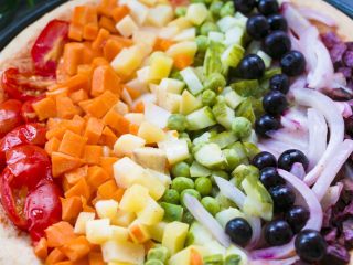 11、全麦彩虹披萨????(无糖无油,减脂增肌必备),好看到疯狂放照片~