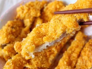 18、几乎无油的“炸”猪排,切出来也很美貌哟!