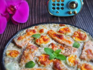 15、三文鱼派,成品。