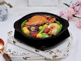 21、荷兰豆海鲜烩芋圆,再来一张诱惑你。