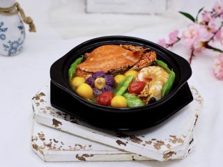 22、荷兰豆海鲜烩芋圆,成品一