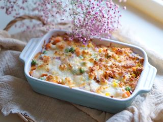 11、美味焗吐司,成品图。我烤的上色有点过了。