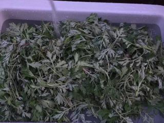 1、清明圆子，浙江美食,洗净