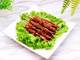 20、孜然香辣烤猪腰串,成品一