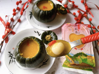 15、糯米南瓜盅,糯米南瓜盅就做好啦~