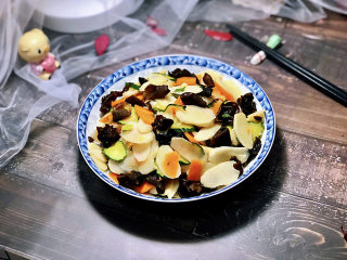 27、木耳炒山药,成品