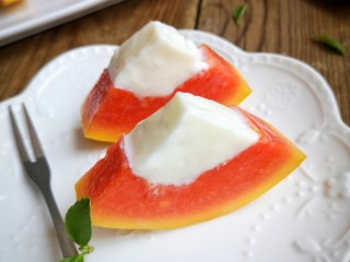 13、木瓜奶冻,成品。