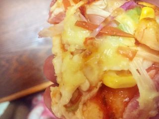 27、披萨~不一样的重奶酪拉丝披萨,拉丝奶酪习惯的特写来一张????