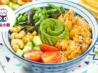 6、网红夏威夷波奇饭,撒上葱花，即可享用