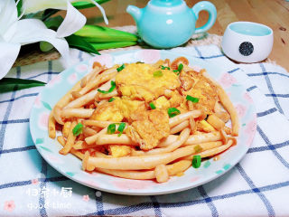 17、白玉菇炒鸡蛋,吃起来吧！