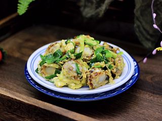 20、扇贝肉鸡蛋韭菜小炒,成品一