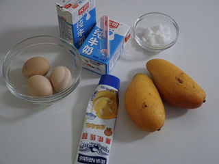 2、一次就成功的芒果牛奶布丁,准备好材料