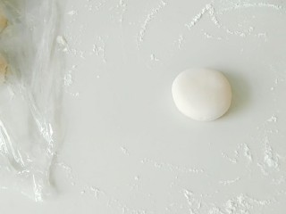 4、小嫦娥花样馒头,步骤二的面团，揉成图中圆形面团。