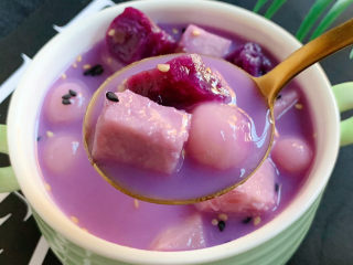 14、香芋紫薯小汤圆,成品