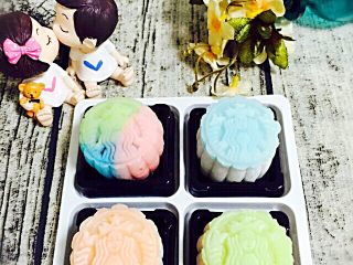 18、王氏彩色冰皮月饼#有个故事#,可以打包送朋友喽……????????????