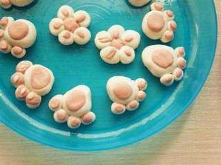 6、猫爪汤圆,依次做好