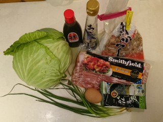 1、培根大阪燒,食材合照！