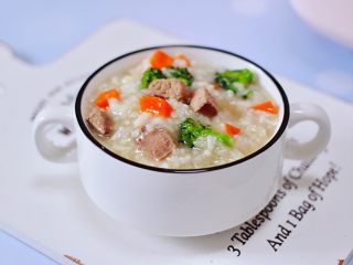 17、西兰花猪肝粥（宝宝辅食）,营养丰富又特别好消化。