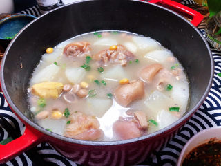 38、黄豆猪脚汤➕白萝卜花生黄豆猪脚汤,成品