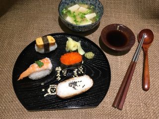 37、握寿司套餐,煮个豆腐味增汤！完美综合握寿司！????