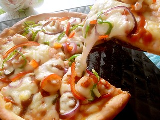 11、大虾披萨,切开看看