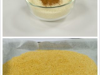 7、愚人节鸡腿蛋糕,面包糠中可以根据个人口味拌上一点肉桂粉，放到烤箱里烤至金黄。