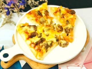 34、黑椒牛肉披萨,成品图