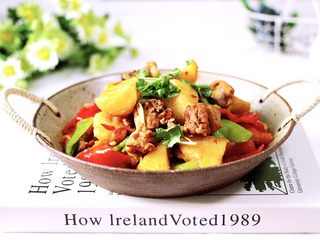 16、鸭腿烧双椒土豆,成品一