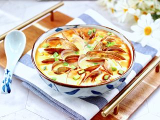 15、飞蛤豆腐鸡蛋羹,成品