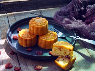 50、#甜食#椰香蔓越莓月饼,这样的搭配真的很完美哦