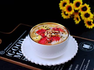 18、草莓酒酿百合鸡蛋羹,成品一