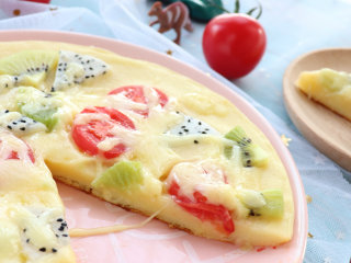 5、水果披萨,水果可以随意搭配，做这款水果披萨时，尽量选择甜一些的水果！