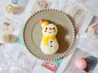 13、火腿芝士雪娃娃饭团#诞愿有你#,萌萌哒～