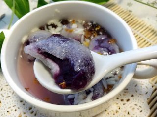 15、紫薯水晶汤圆,清甜软糯，很好吃