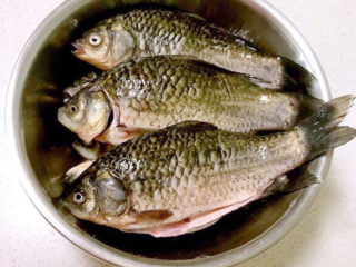 1、酱焖鲫鱼,鲜活的鲫鱼刮去鱼鳞，除去内脏，把鱼腹的黑膜清理干净