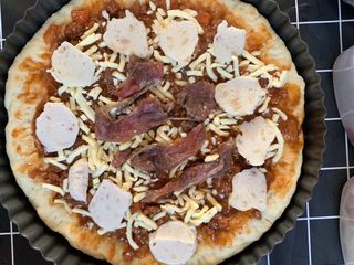 31、披萨????,放准备好的食材