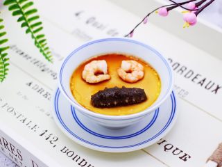 16、海参虾仁鸡蛋羹,成品一