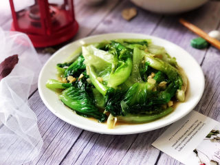 13、蒜蓉生菜➕柳塘新绿却温柔,成品