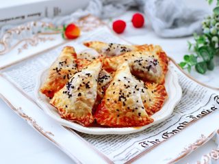 16、酥皮紫薯肉松派,你学会了吗？